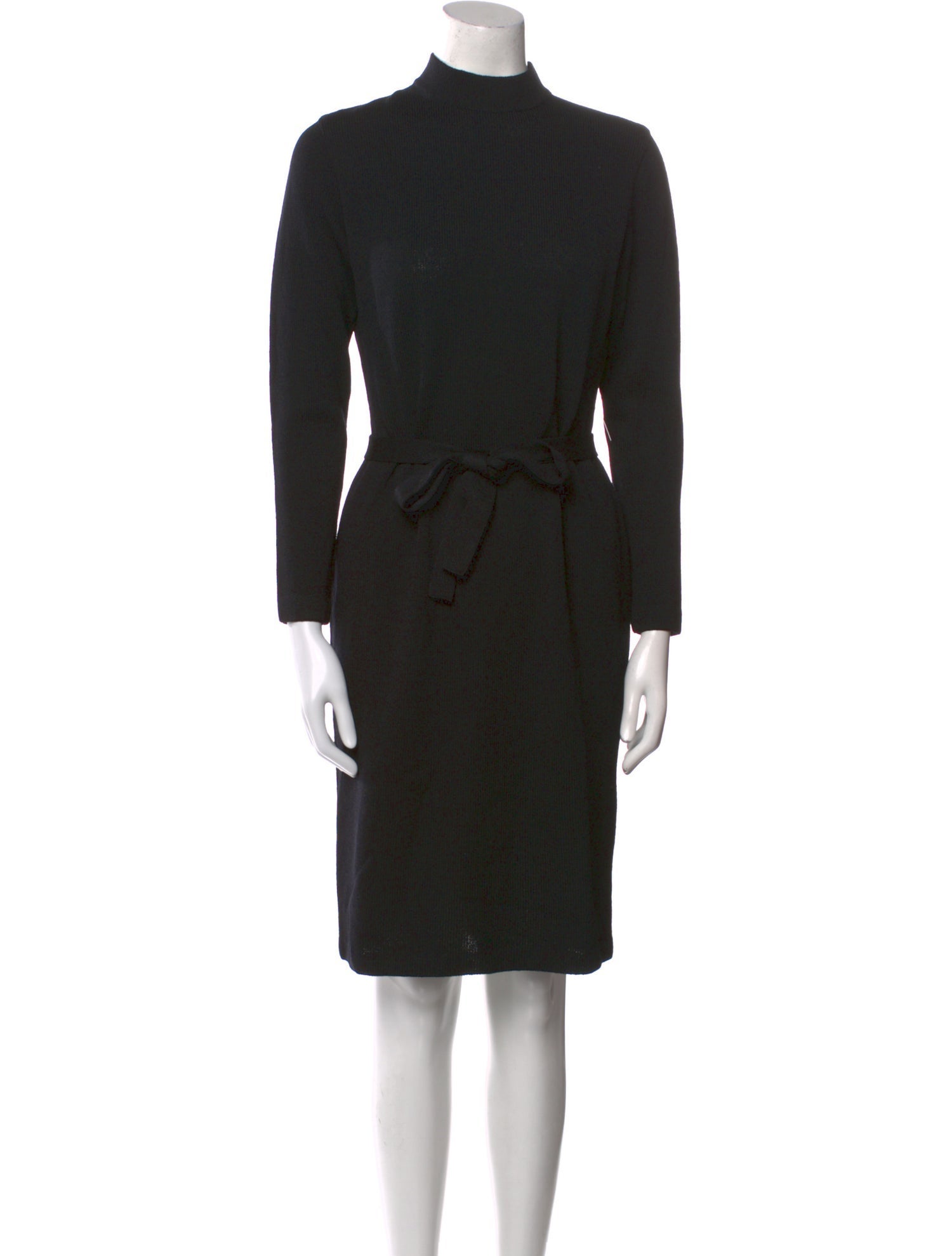 St. John Collection Mock Neck Knee-Length Dress