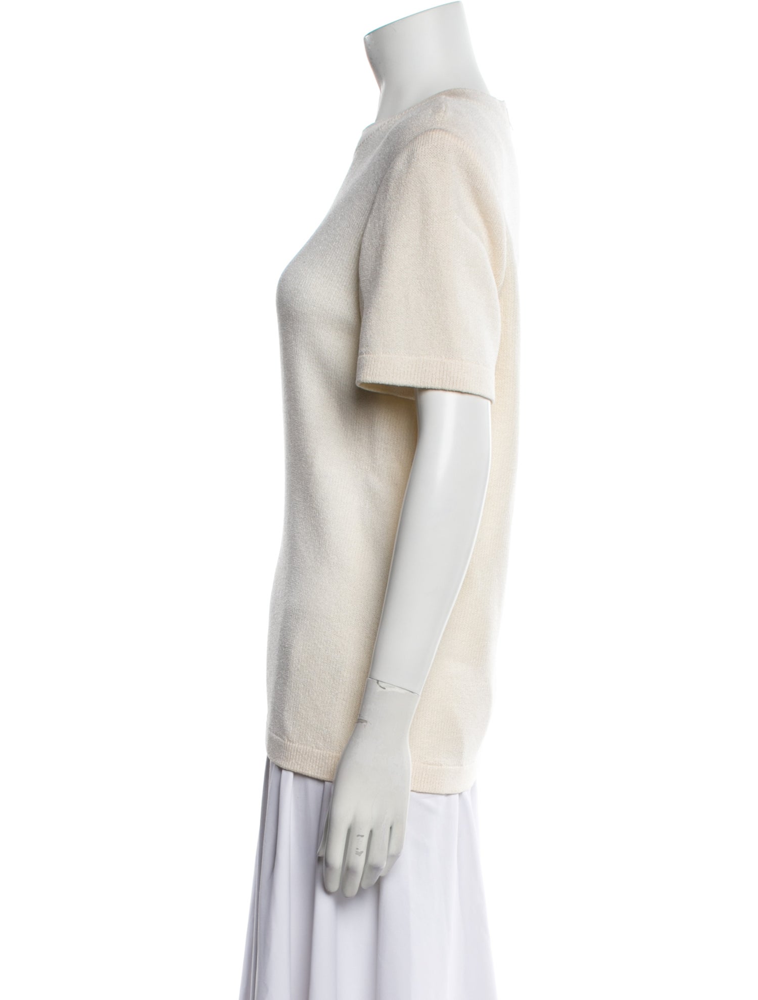 St. John Collection Wool Crew Neck T-Shirt