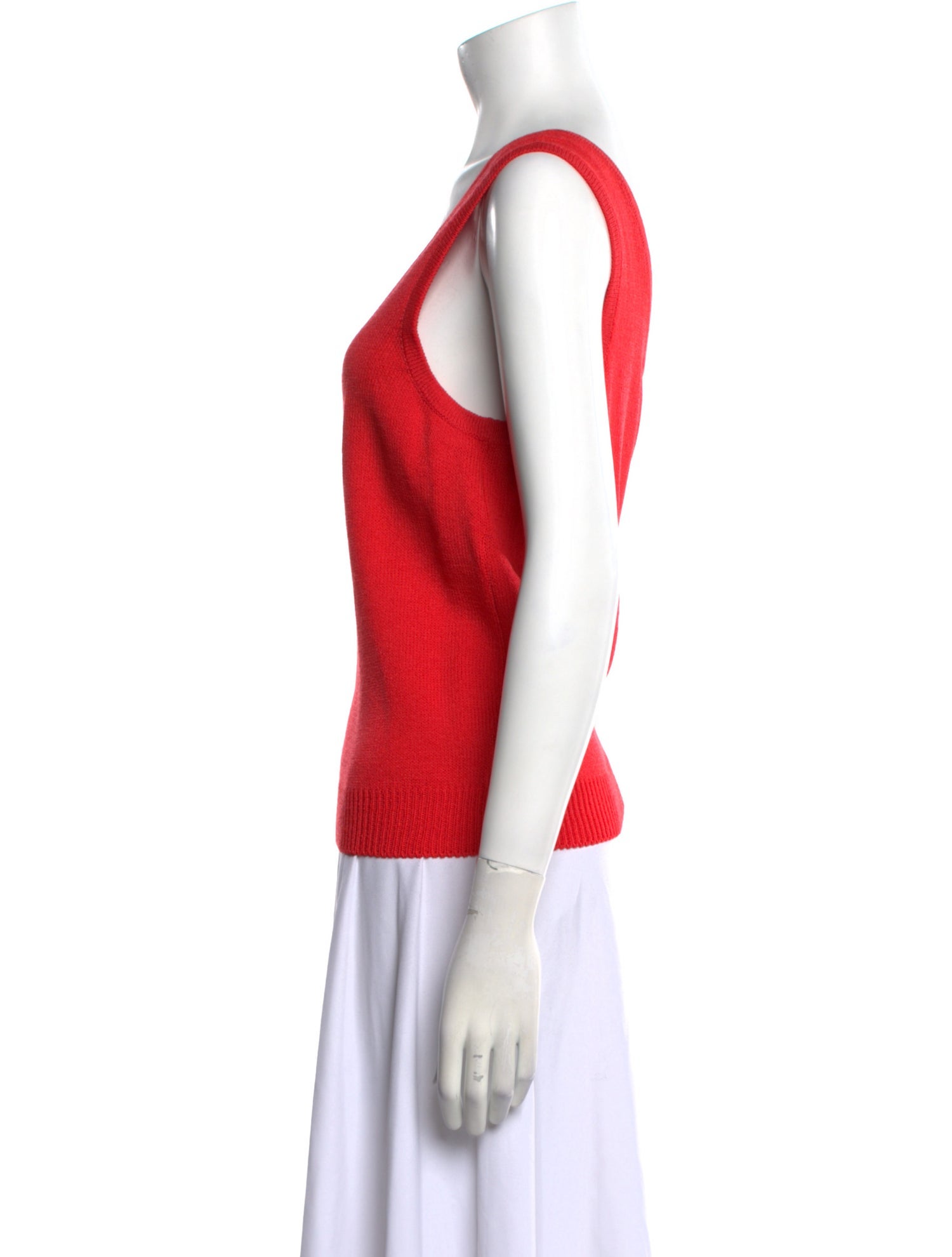 St. John Collection Wool Scoop Neck Top