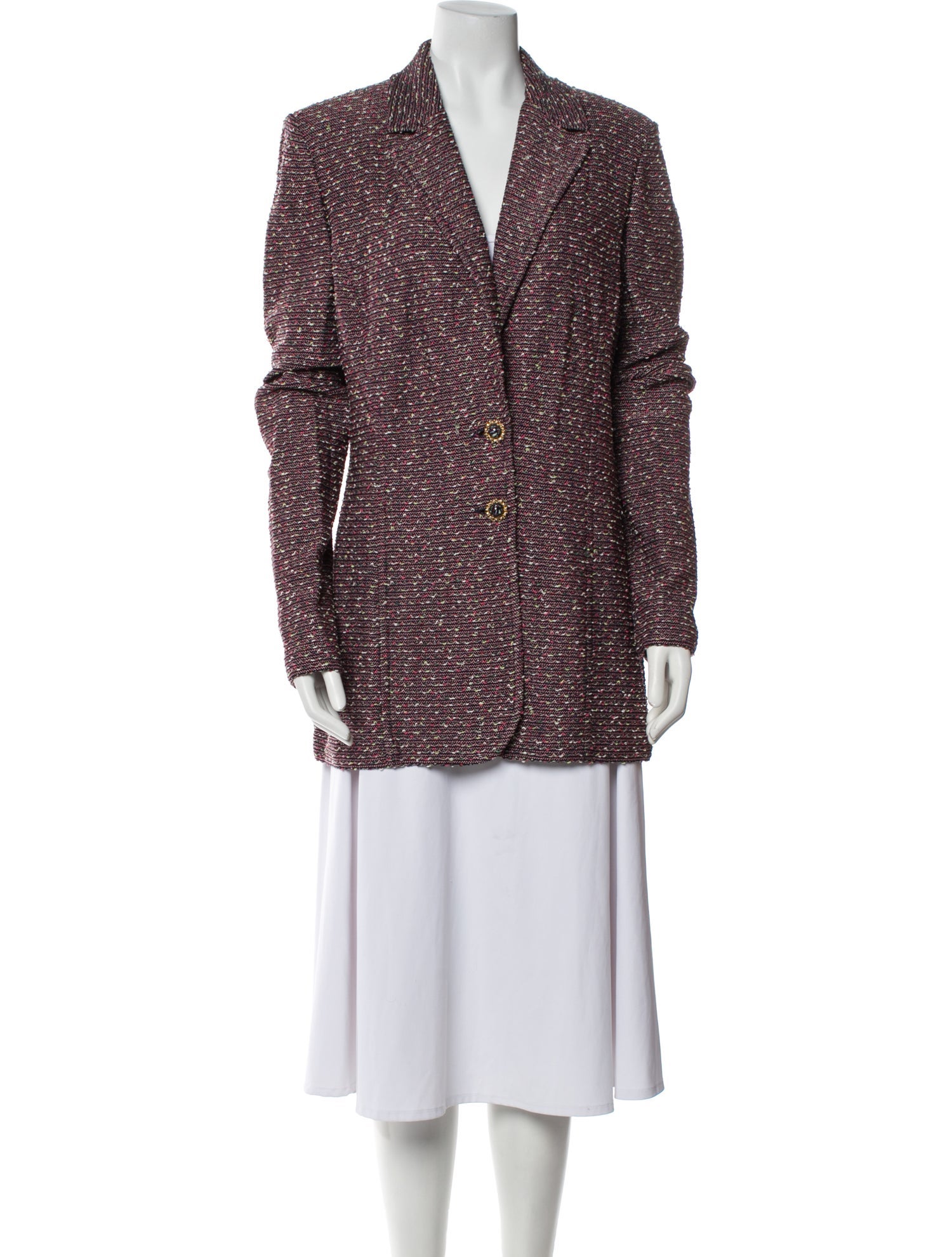 St. John Collection Wool Tweed Pattern Evening Jacket