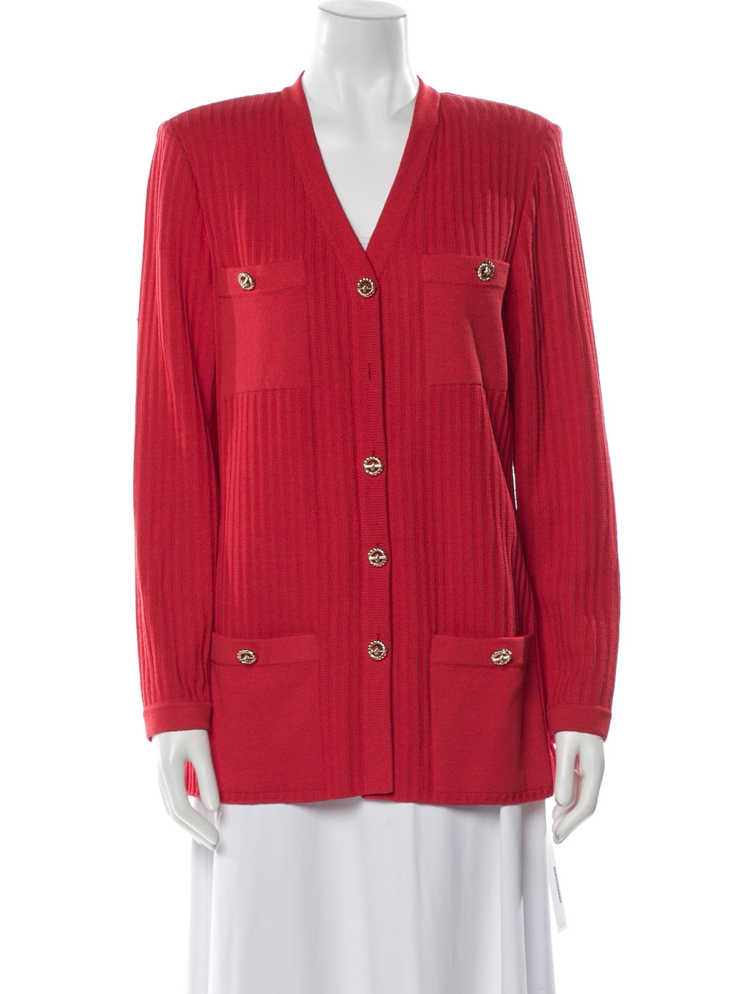 St. John Collection Wool V-Neck Sweater