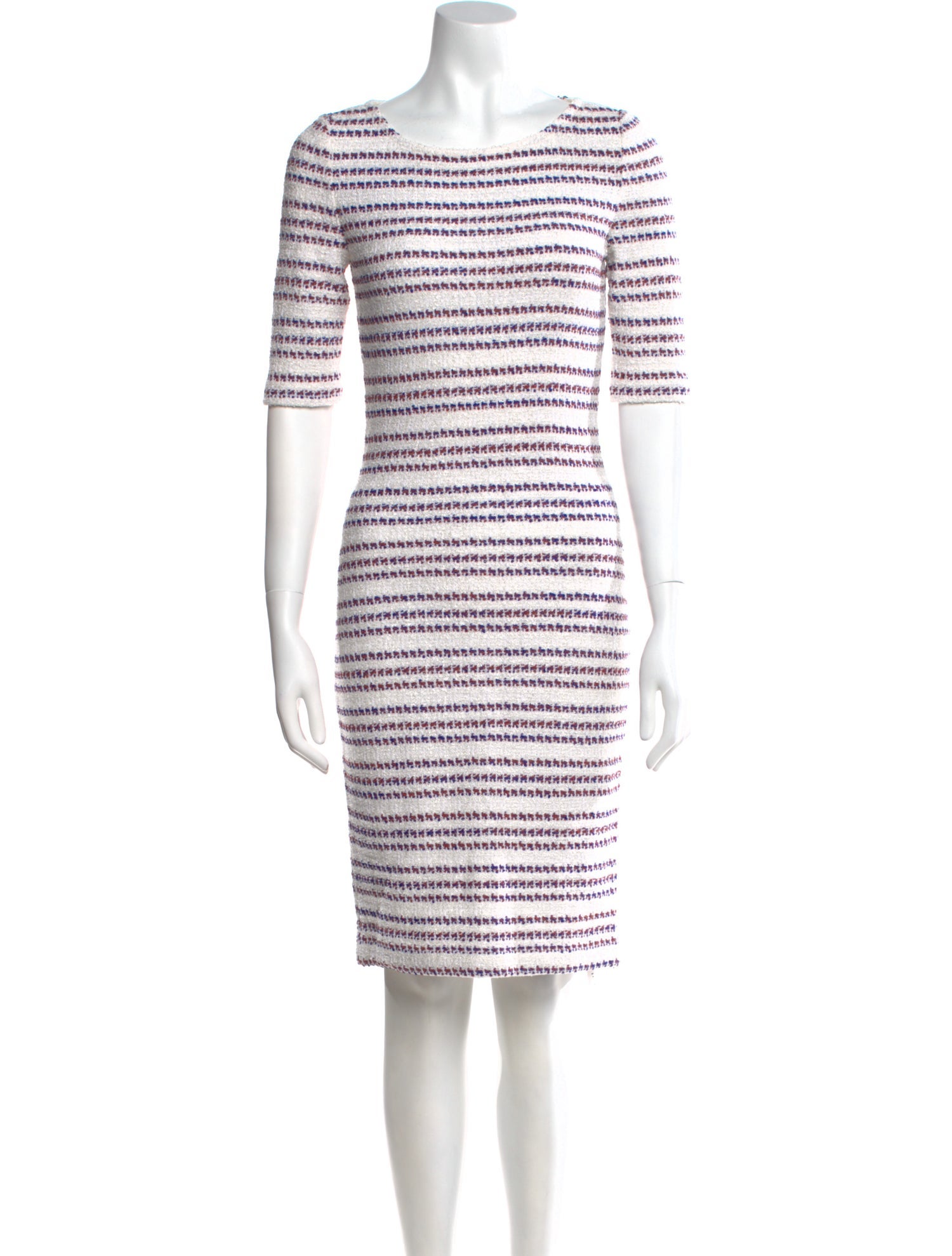 St. John Collection Striped Knee-Length Dress