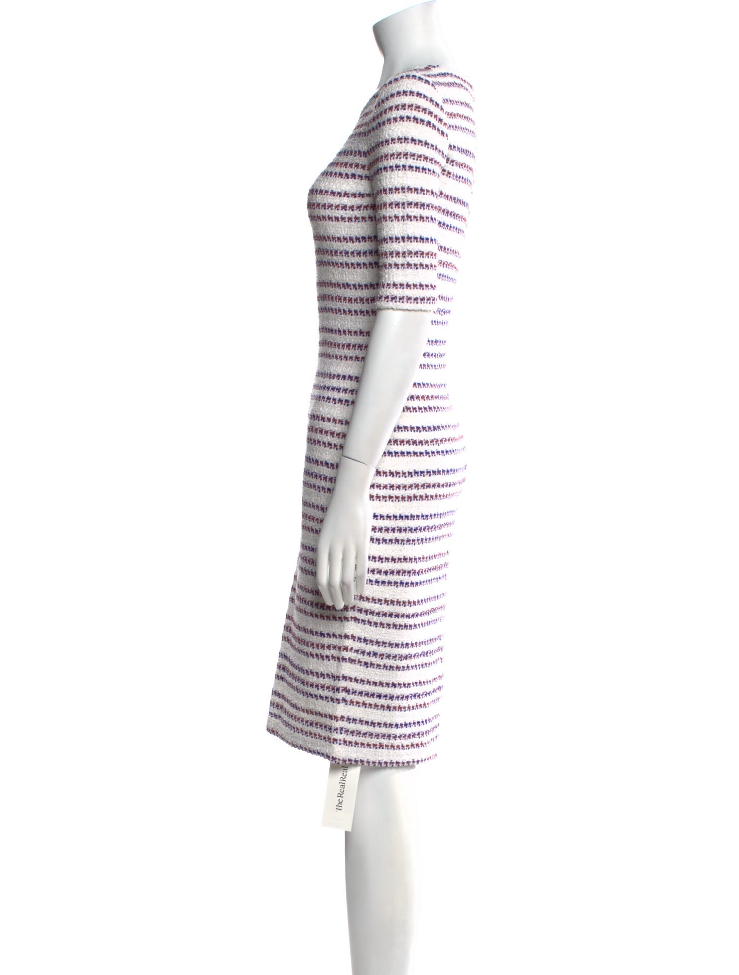 St. John Collection Striped Knee-Length Dress