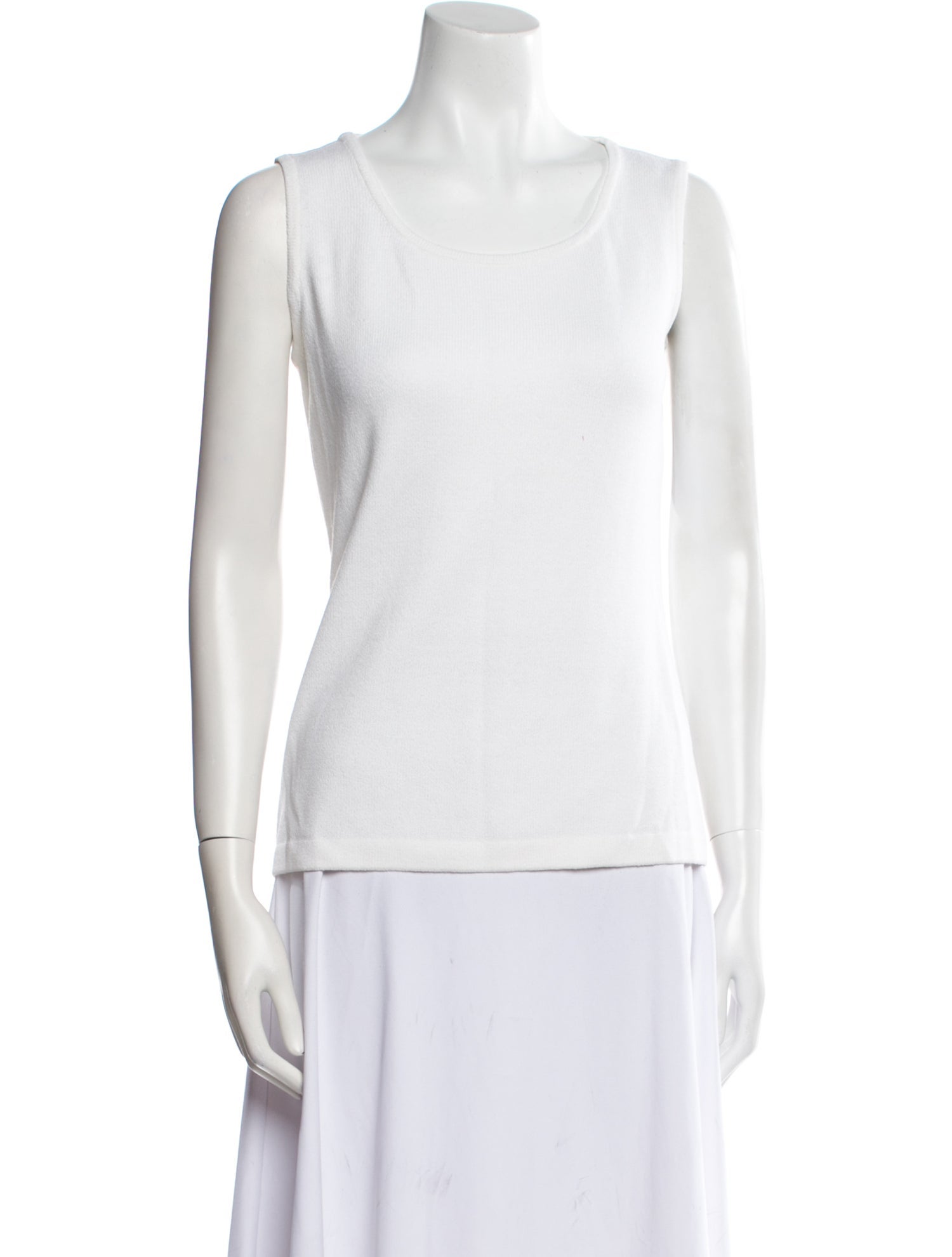 St. John Collection Wool Scoop Neck Top
