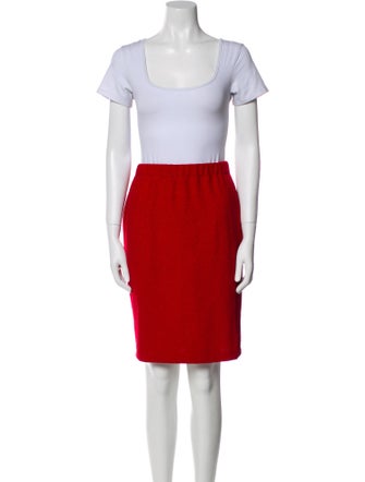 St. John Collection Colorblock Pattern Embroidered Accent Skirt Set