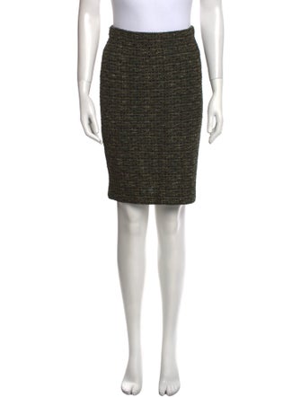 St. John Collection Tweed Pattern Knee-Length Skirt