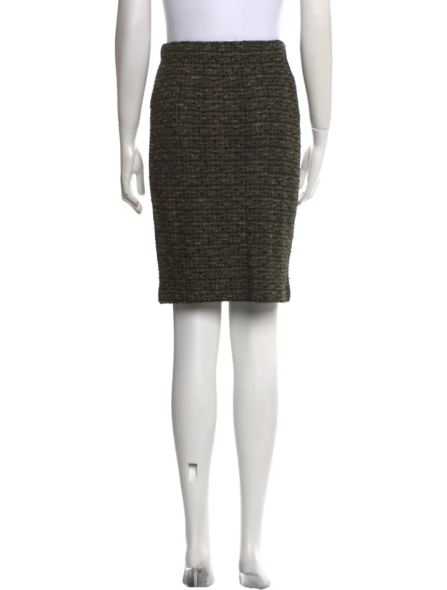 St. John Collection Tweed Pattern Knee-Length Skirt
