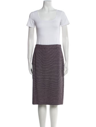 St. John Collection Wool Striped Skirt Set