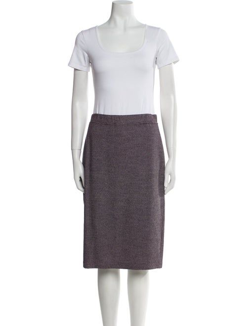 St. John Collection Wool Striped Skirt Set