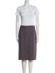 St. John Collection Wool Striped Skirt Set