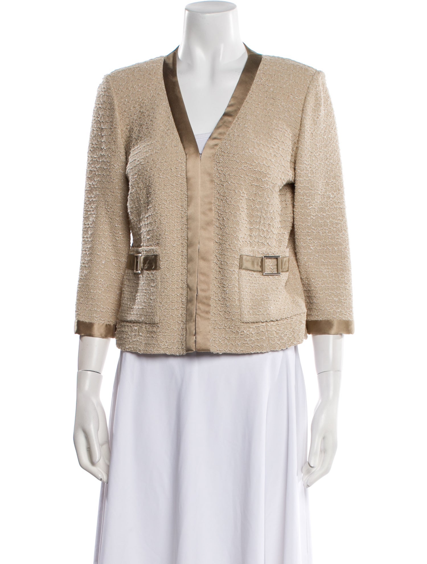 St. John Collection Wool Tweed Pattern Blazer