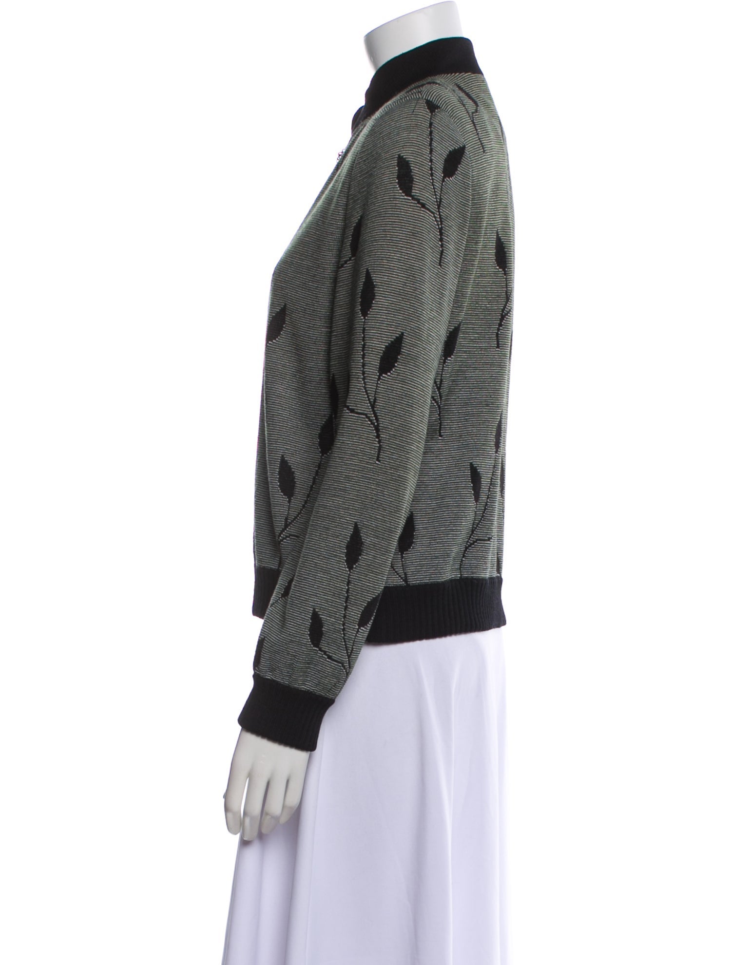 St. John Collection Printed Bomber Jacket