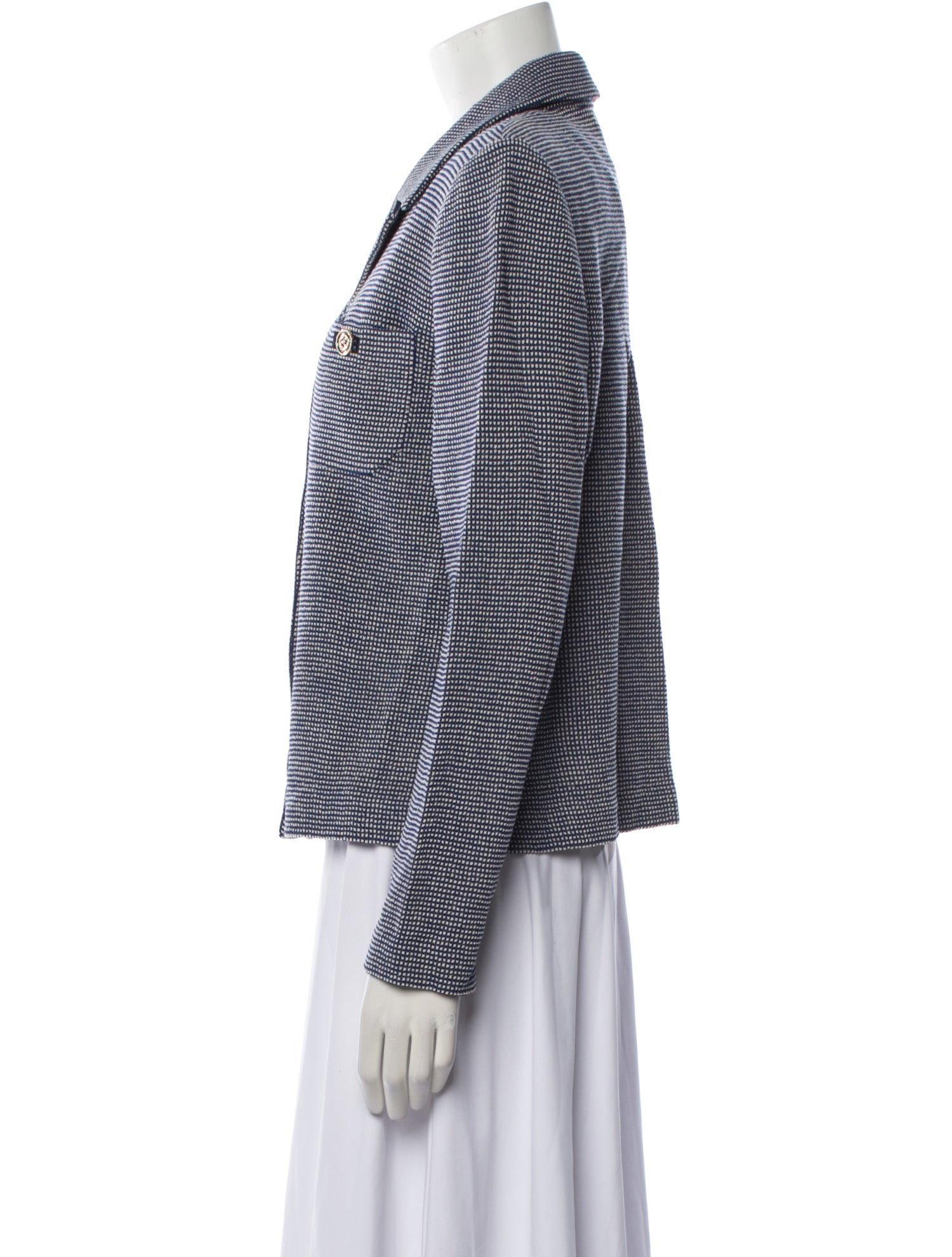 St. John Collection Wool Houndstooth Print Blazer