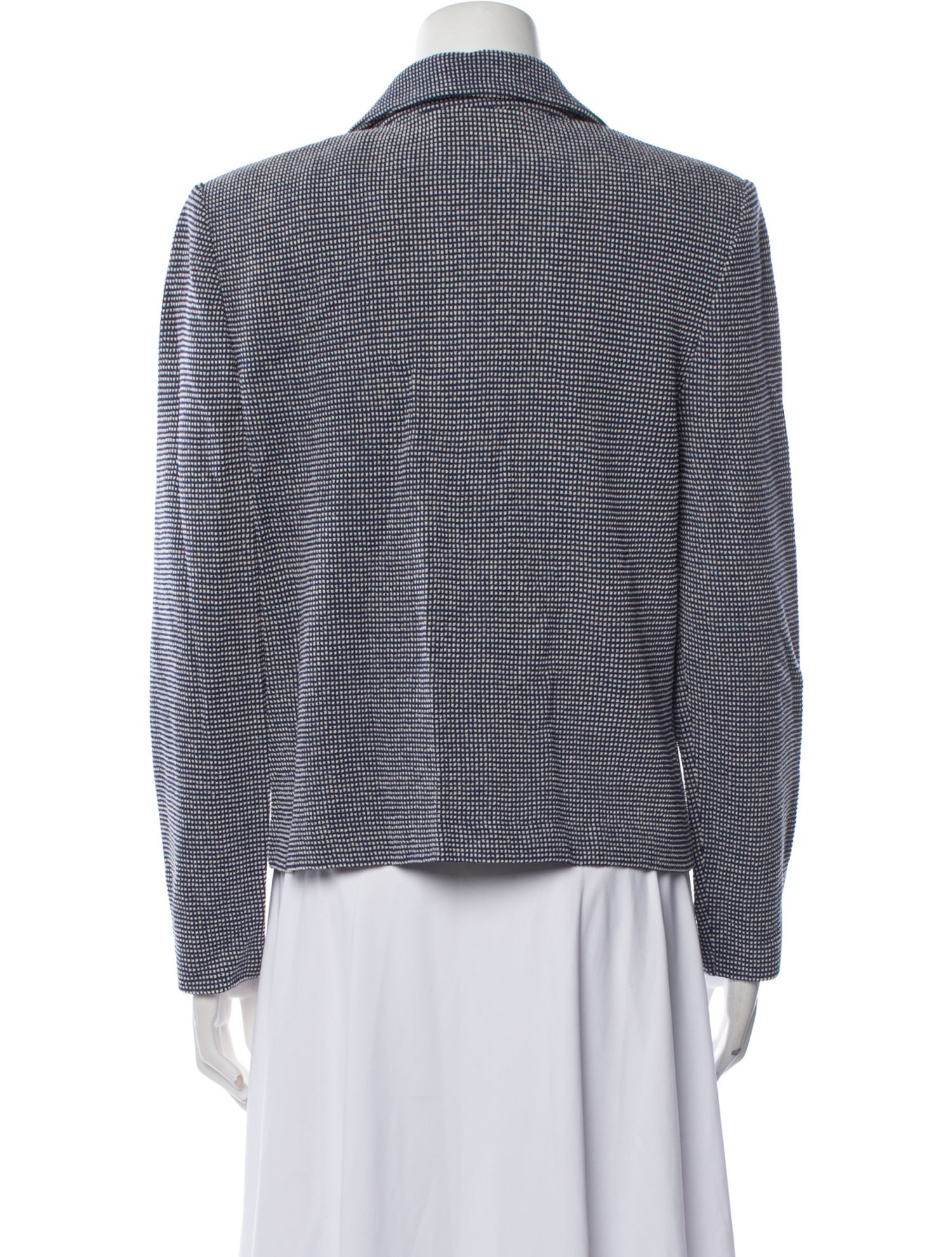 St. John Collection Wool Houndstooth Print Blazer