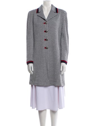 St. John Collection Wool Tweed Pattern Coat