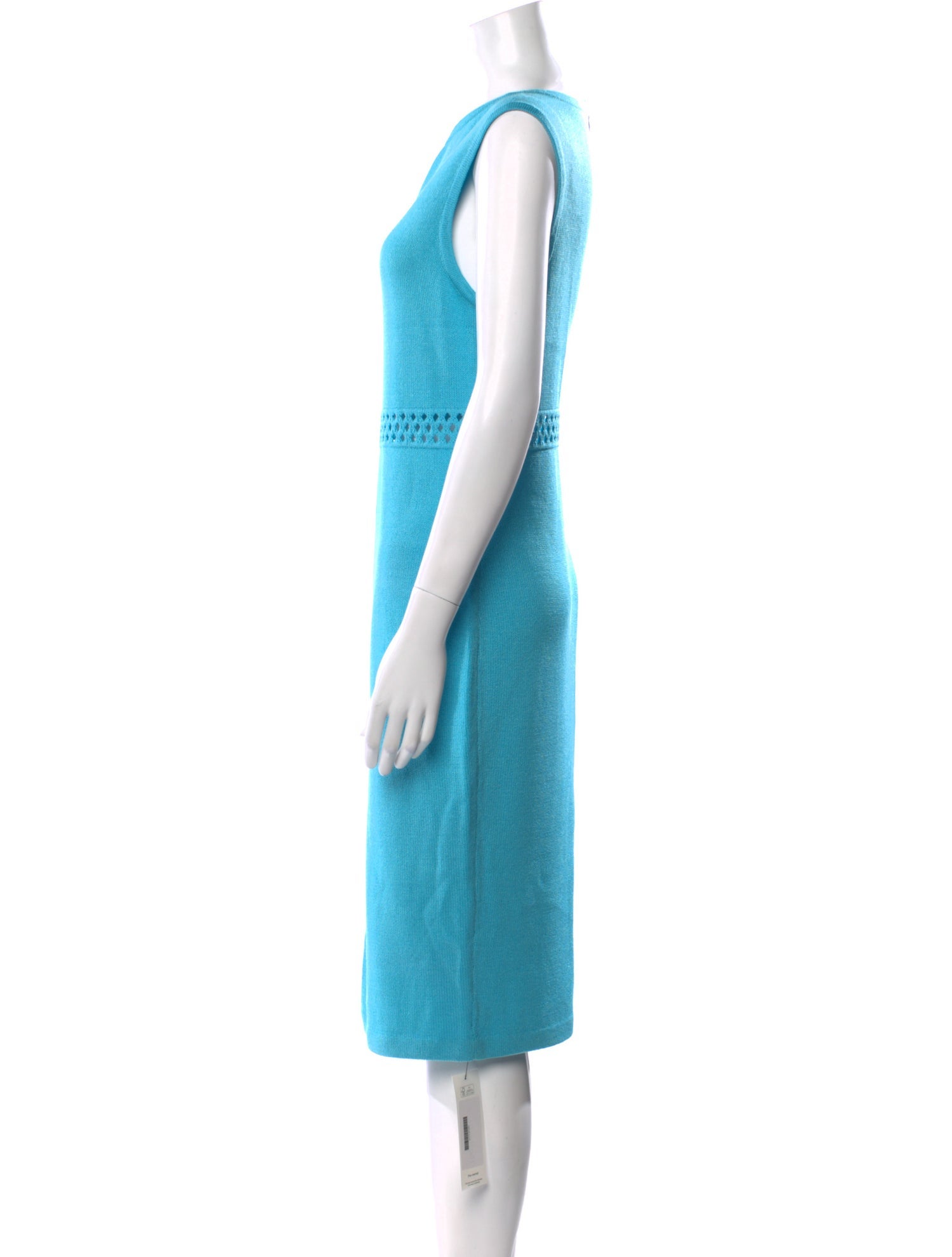 St. John Collection Bateau Neckline Midi Length Dress