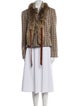 St. John Collection Animal Print Fur Jacket