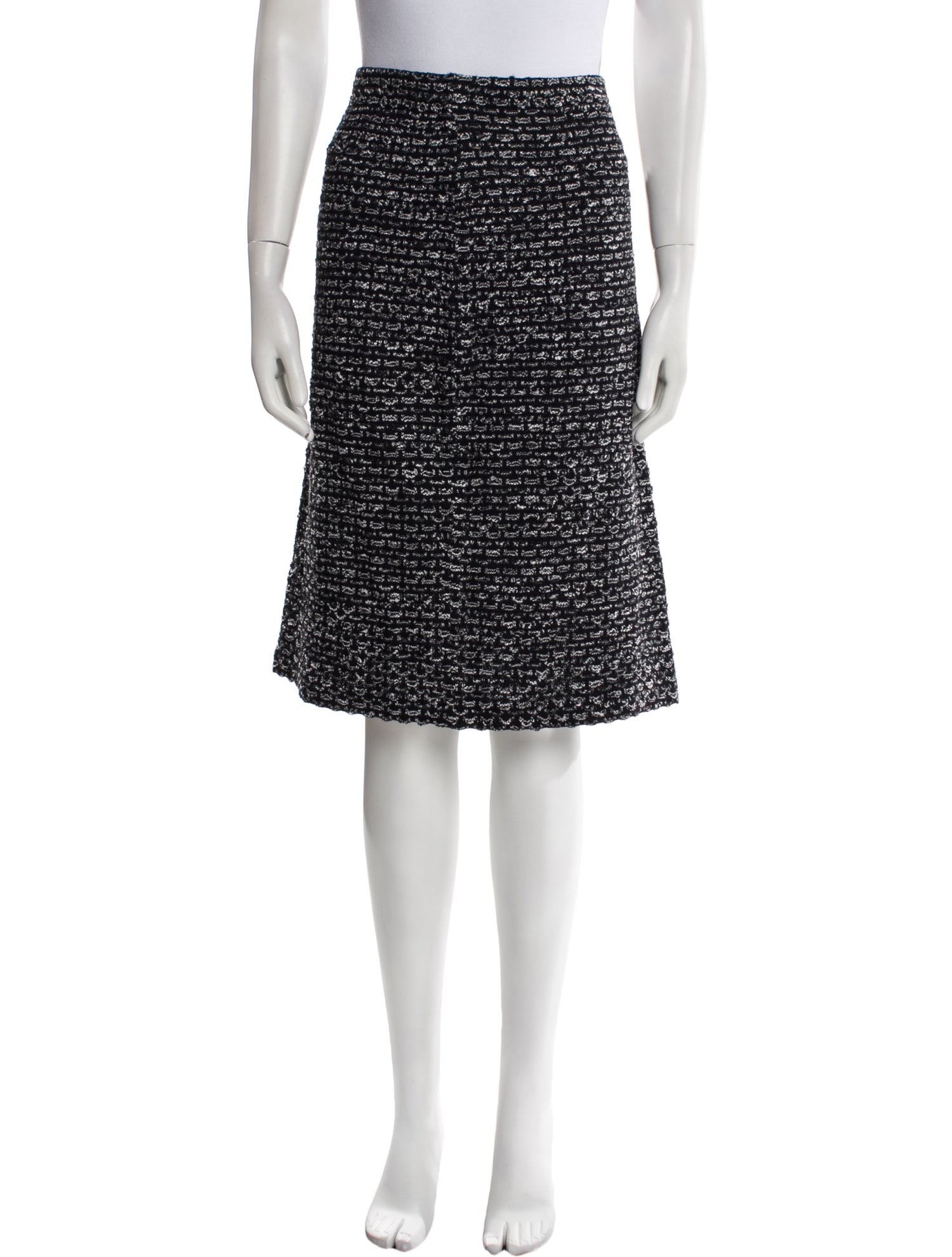 St. John Collection Tweed Pattern Knee-Length Skirt