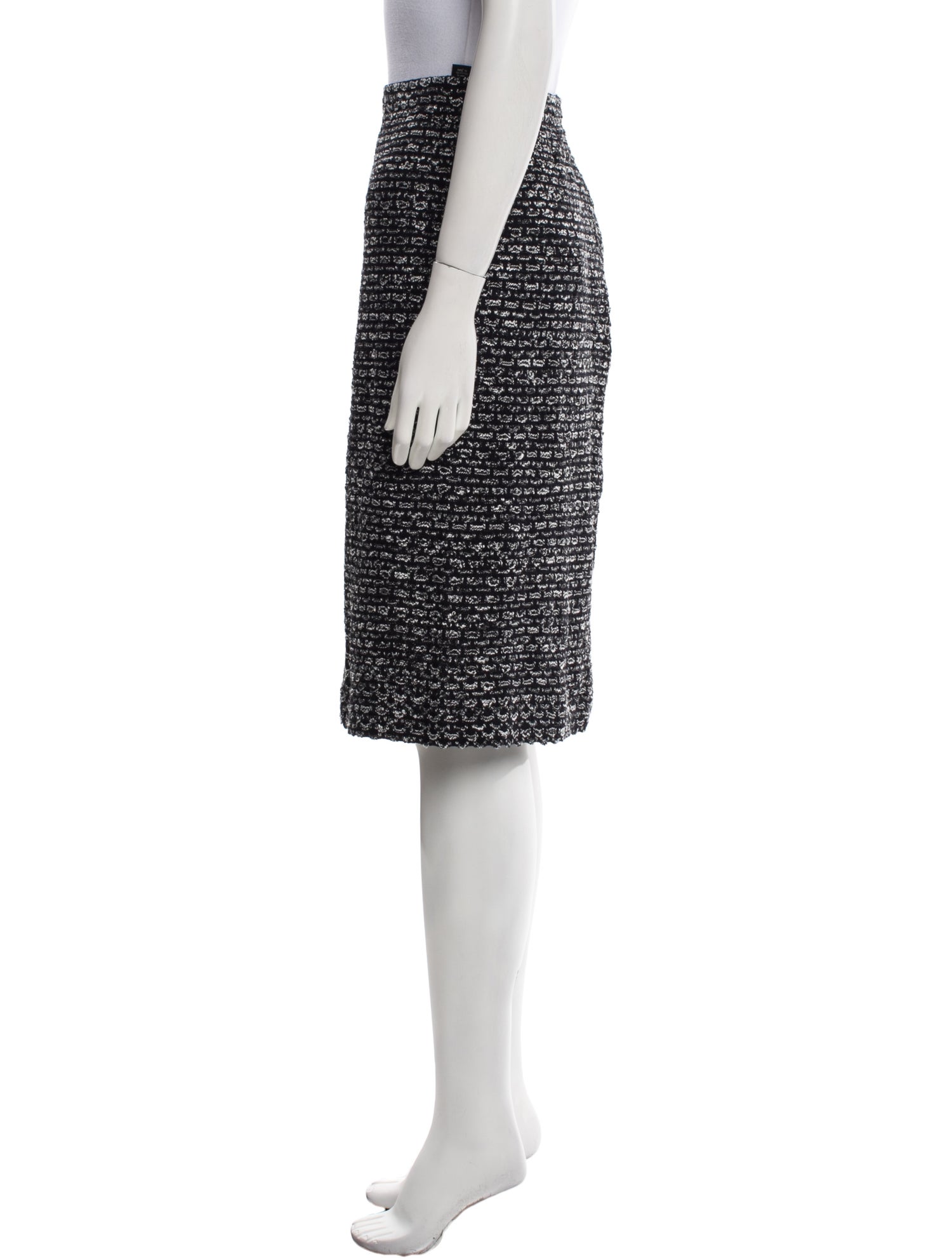 St. John Collection Tweed Pattern Knee-Length Skirt