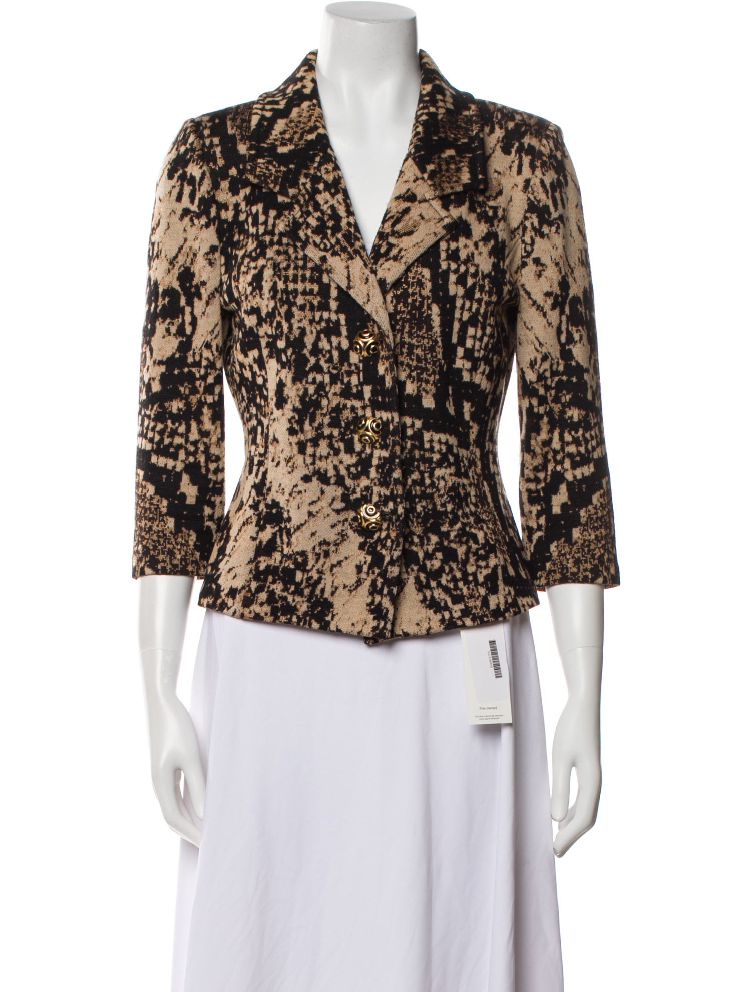 St. John Collection Animal Print Blazer