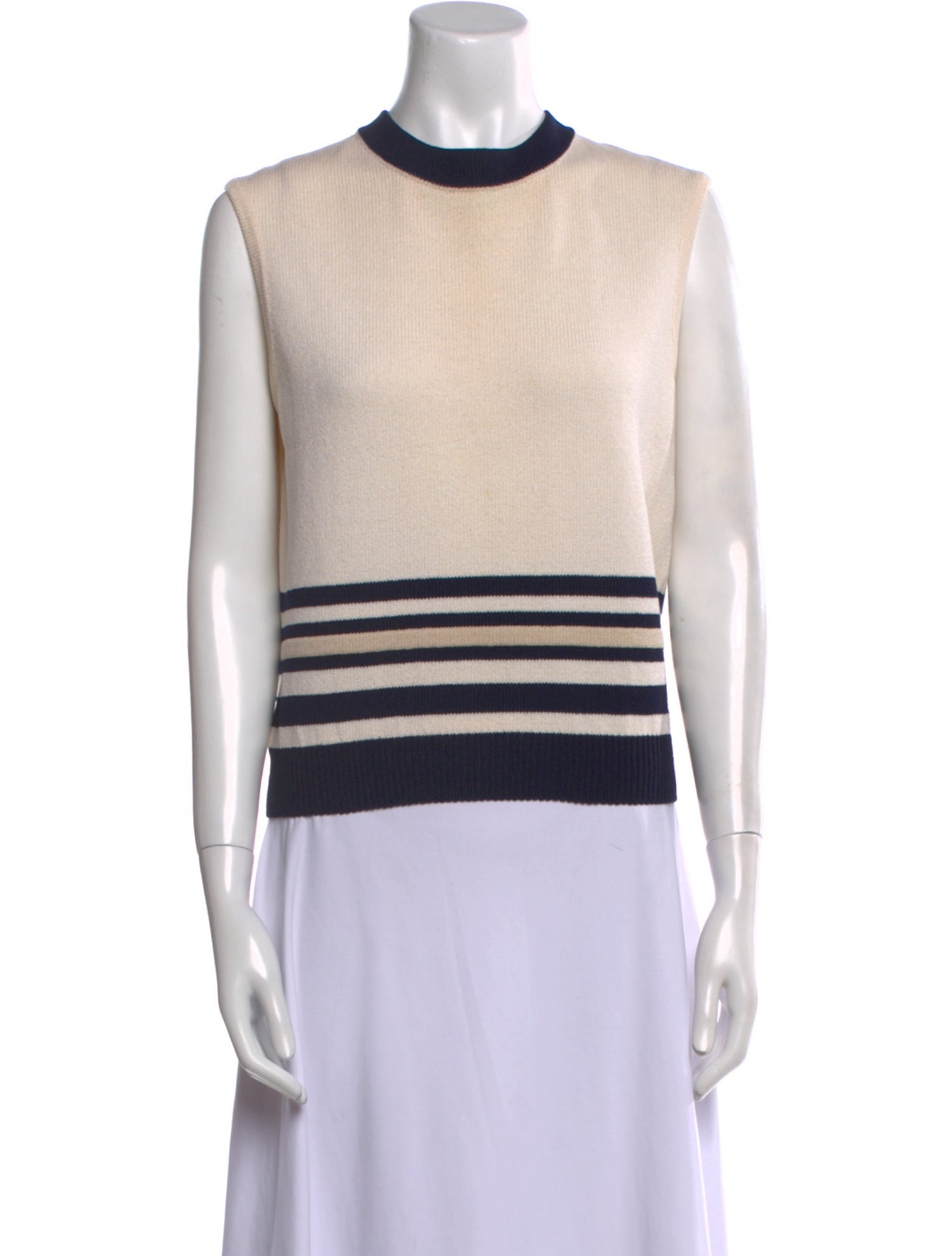 St. John Collection Striped Crew Neck Sweater
