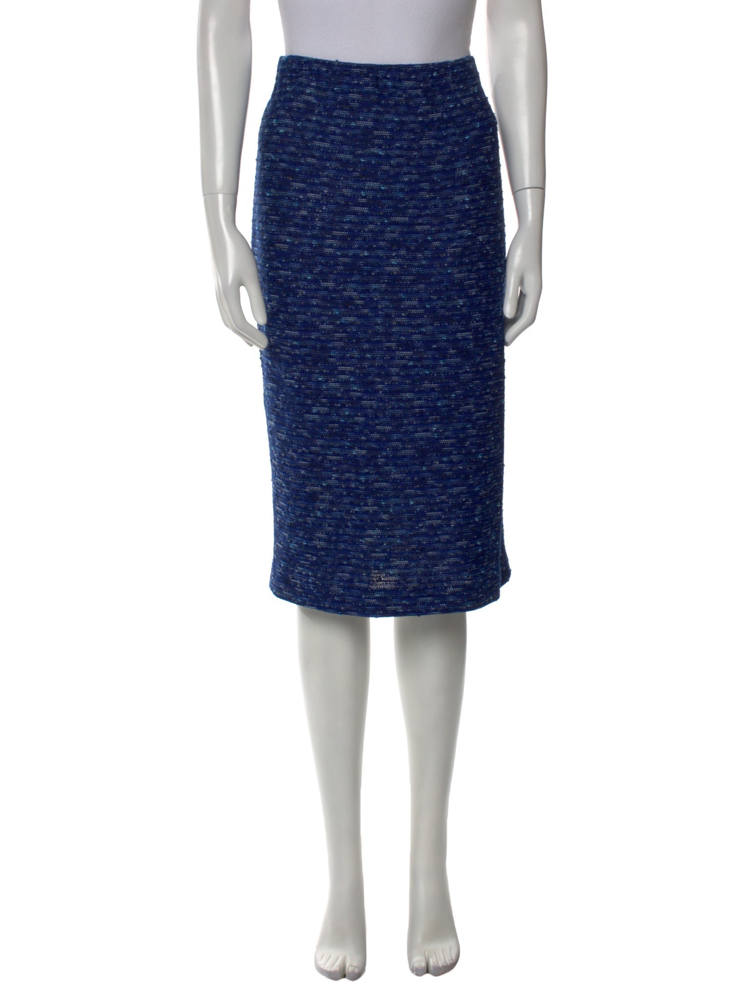 St. John Collection Tweed Pattern Knee-Length Skirt
