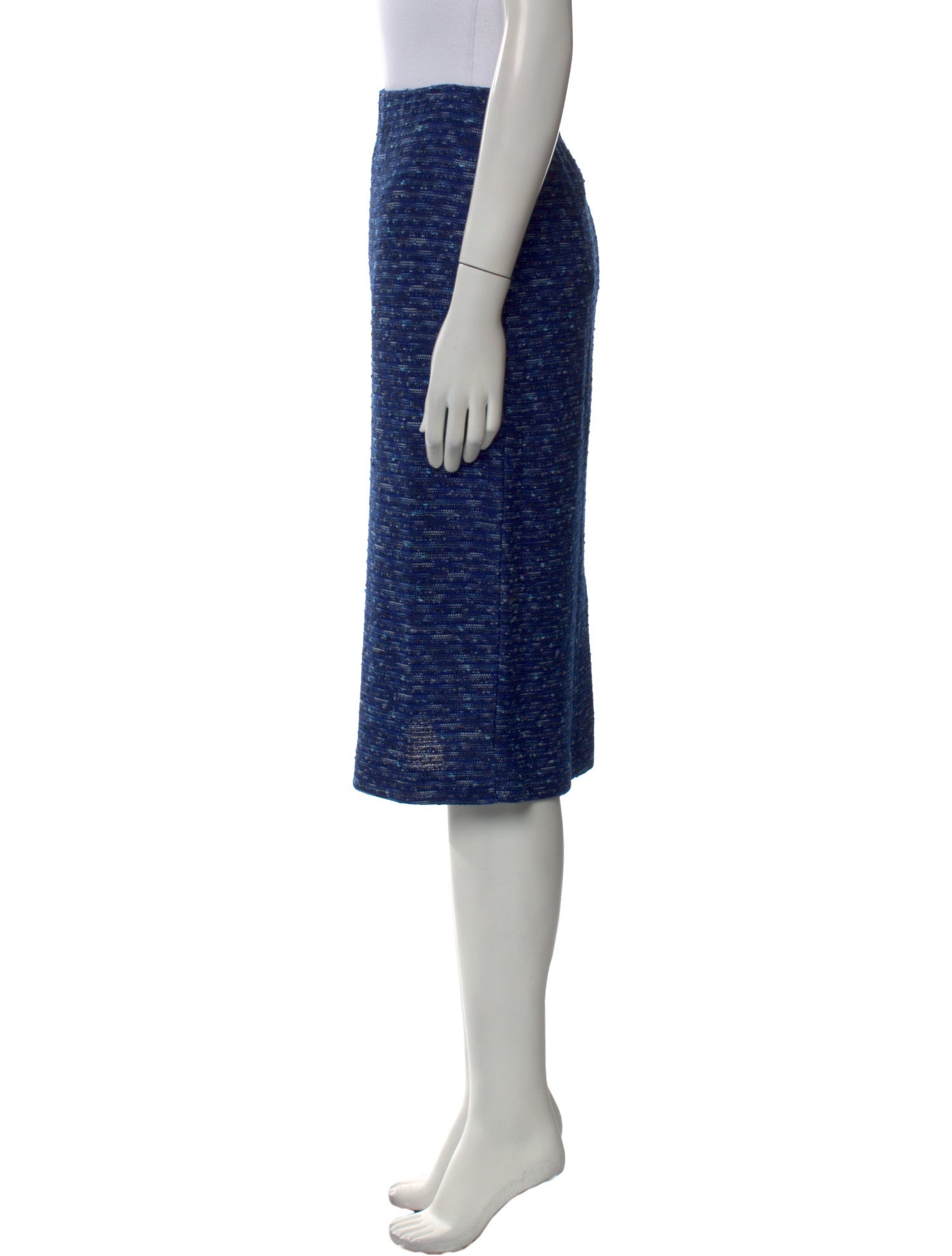 St. John Collection Tweed Pattern Knee-Length Skirt
