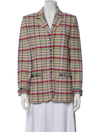 St. John Collection Plaid Print Blazer