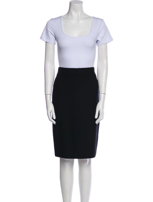 St. John Collection Patterned Embroidered Accent Skirt Suit