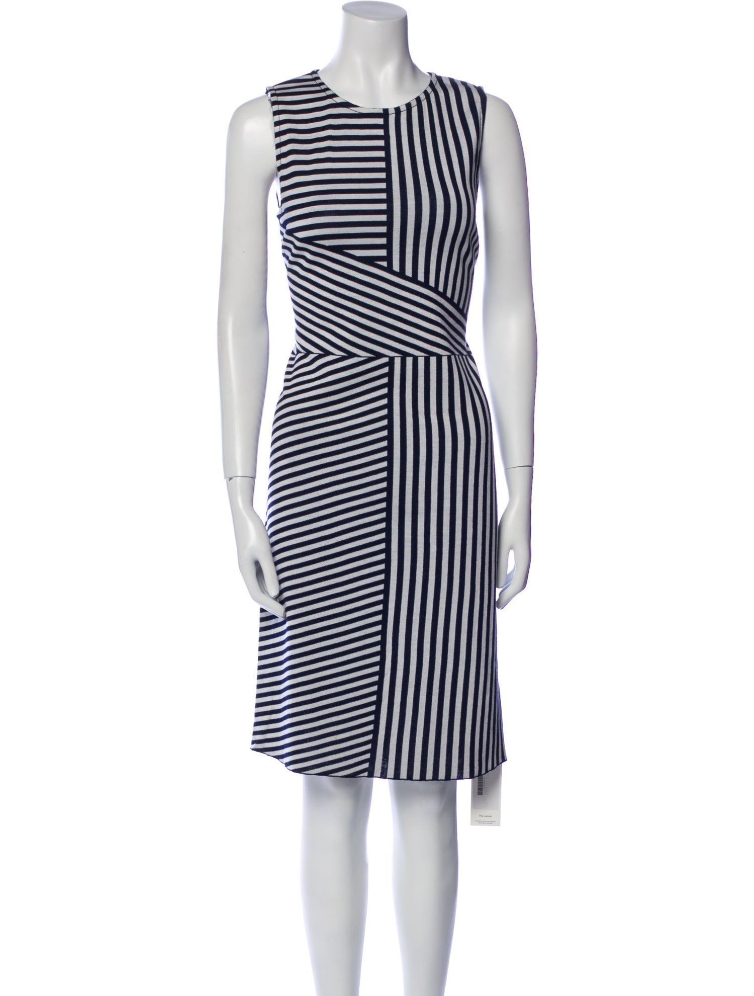 St. John Collection Striped Knee-Length Dress