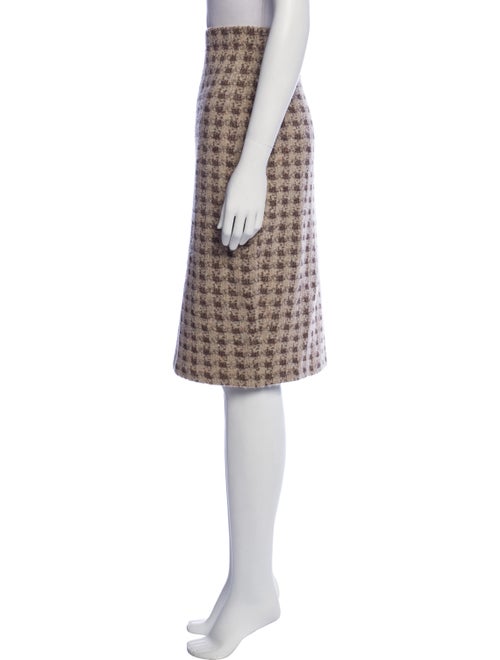 St. John Collection Houndstooth Print Knee-Length Skirt