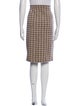 St. John Collection Houndstooth Print Knee-Length Skirt