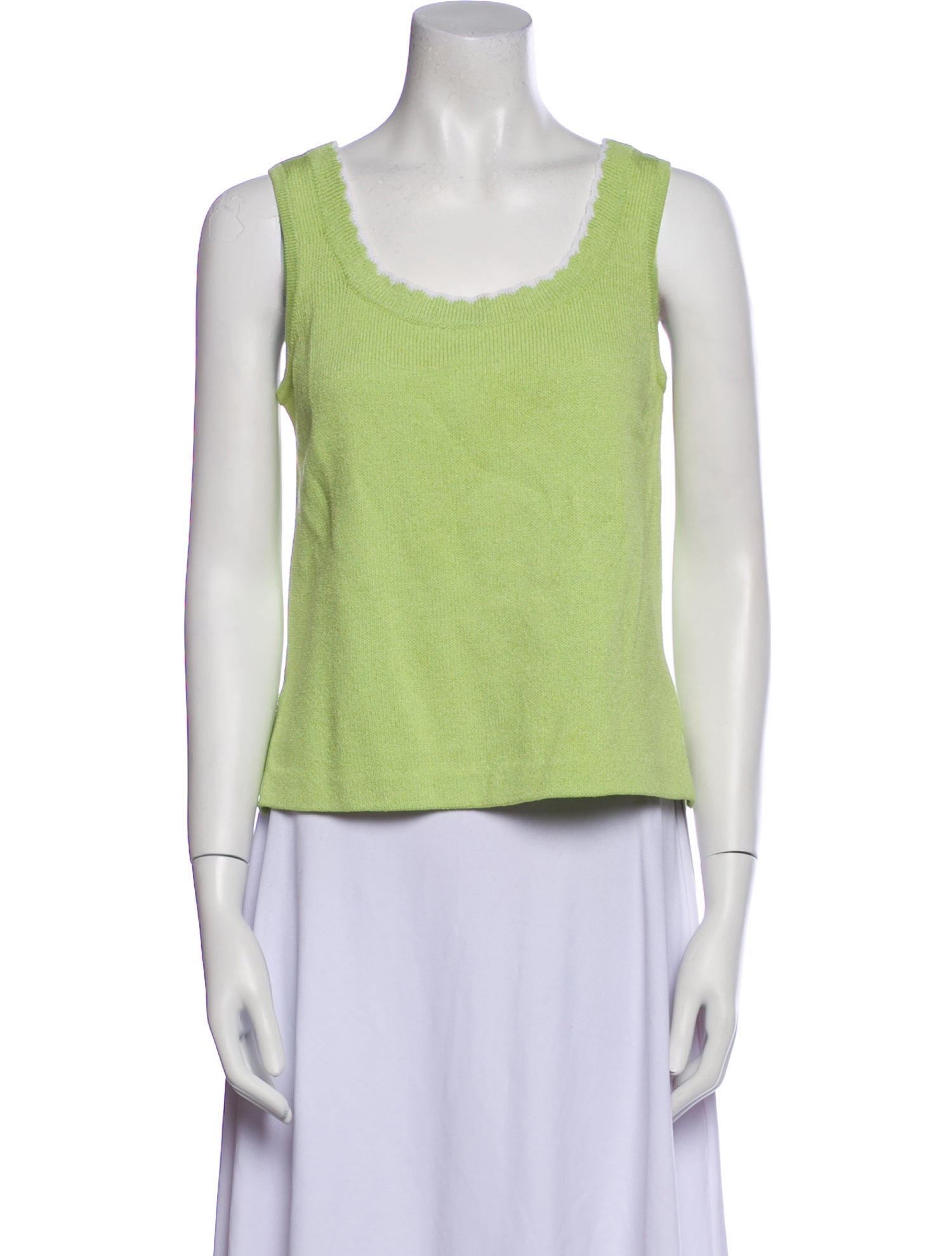 St. John Collection Scoop Neck Sleeveless Top