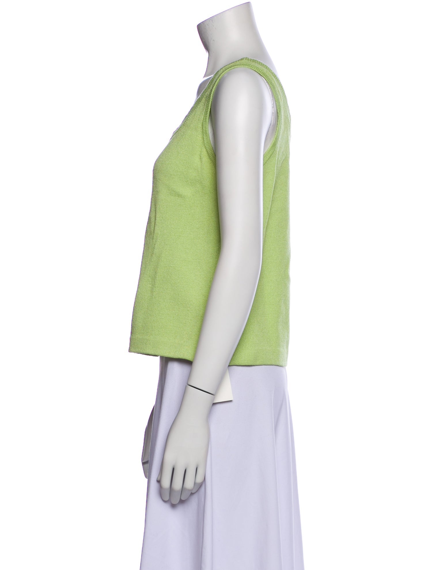 St. John Collection Scoop Neck Sleeveless Top