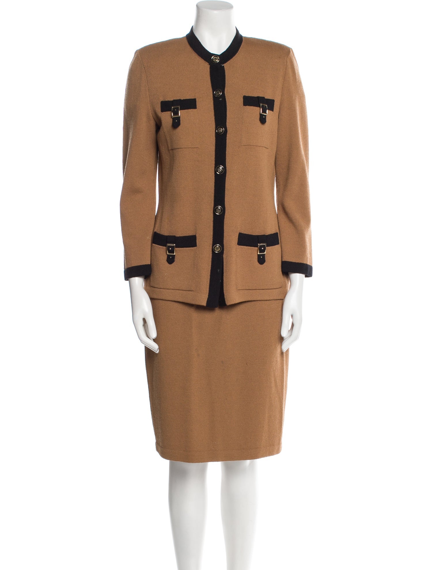 St. John Collection Striped Skirt Set