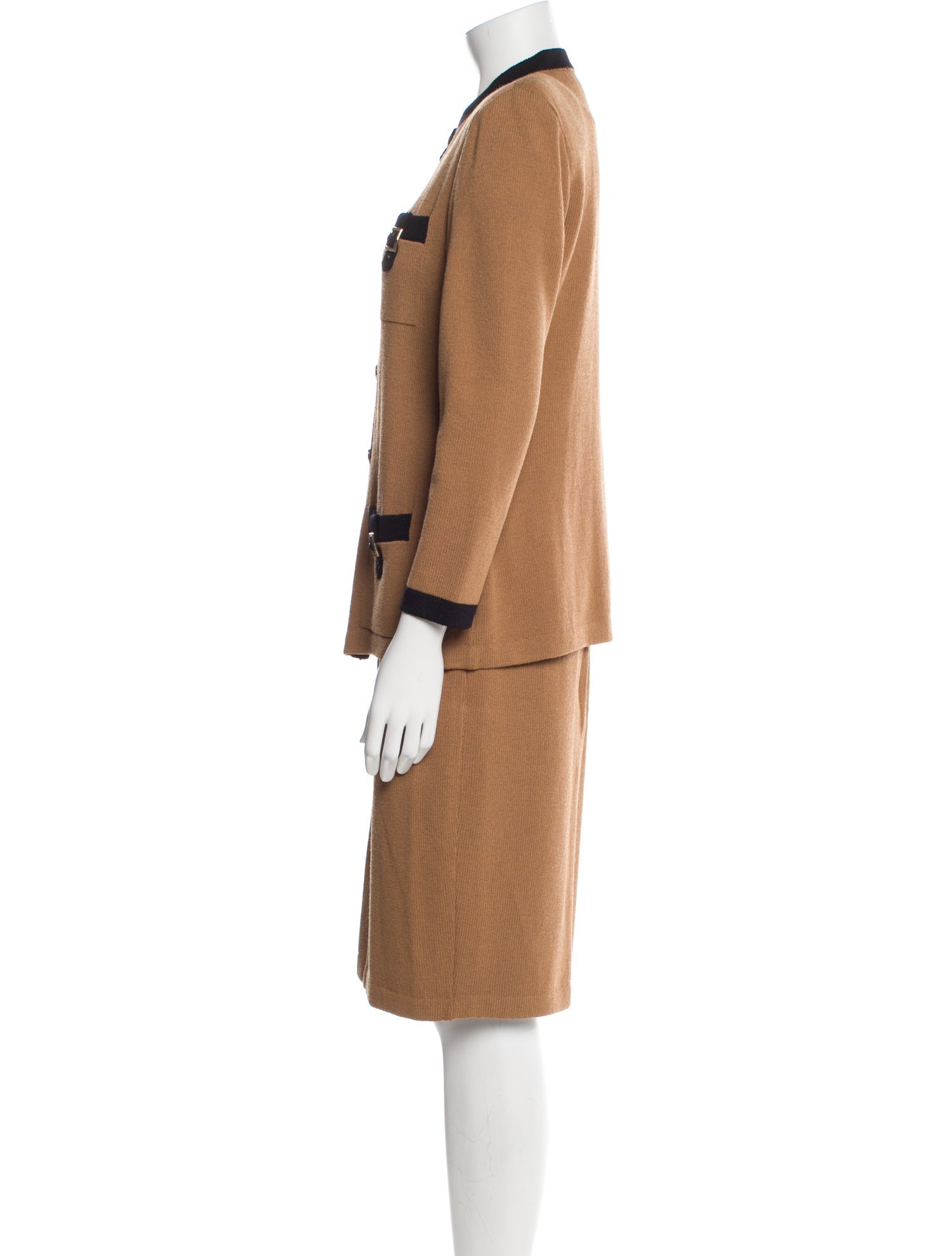 St. John Collection Striped Skirt Set