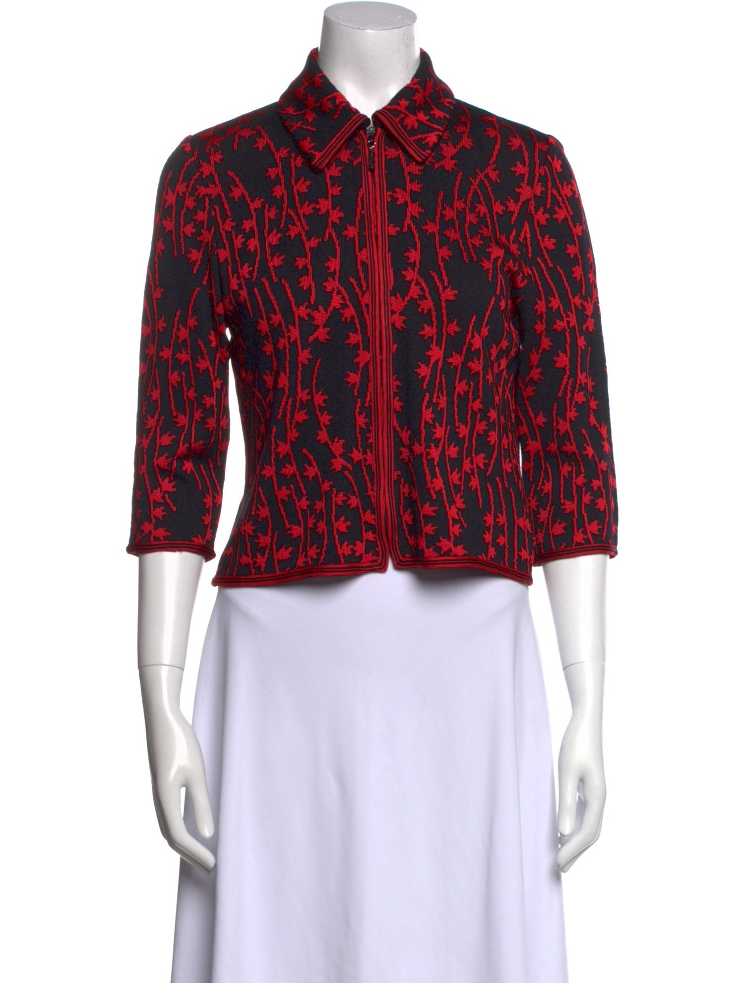 St. John Collection Wool Printed Sweater