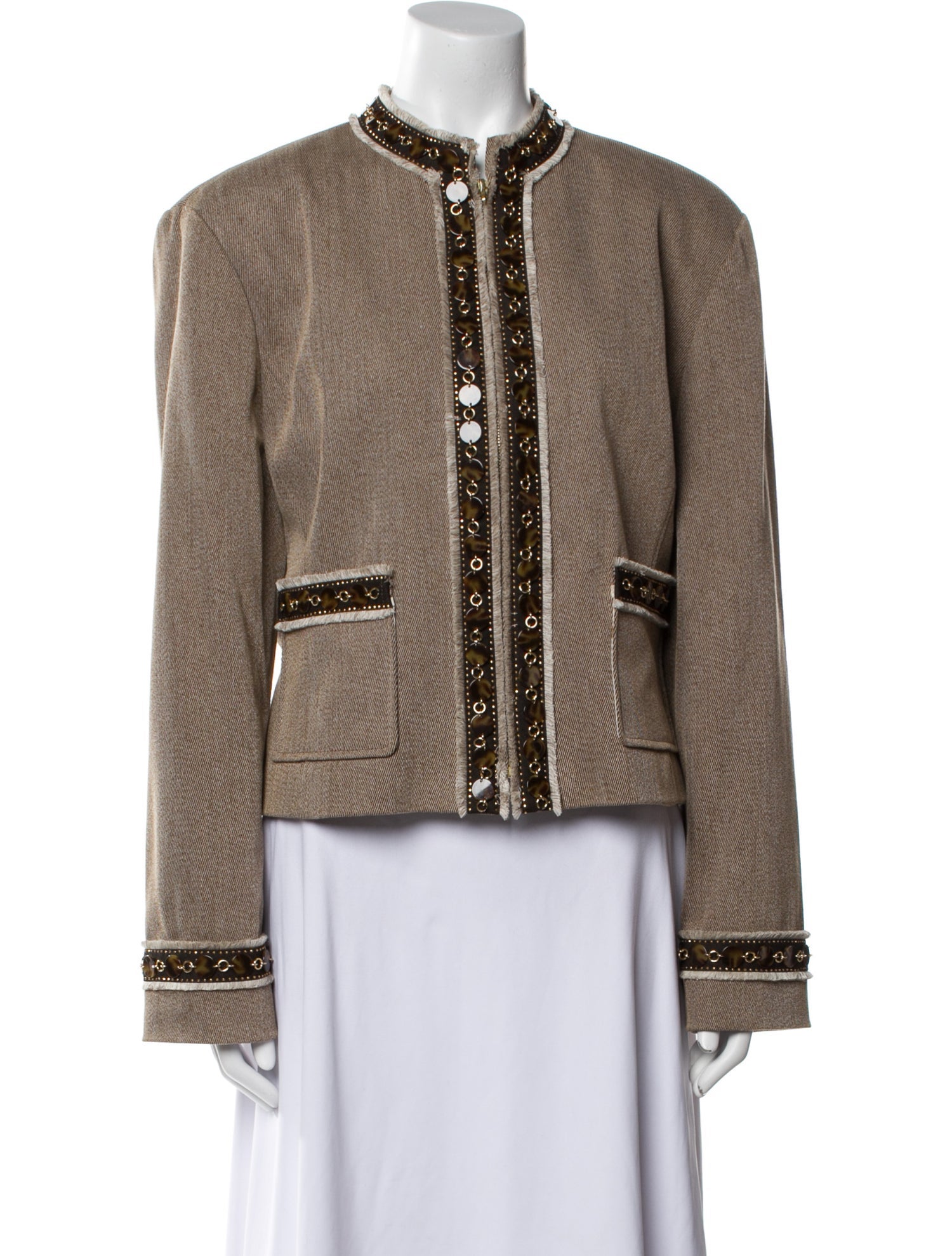 St. John Collection Colorblock Pattern Jacket