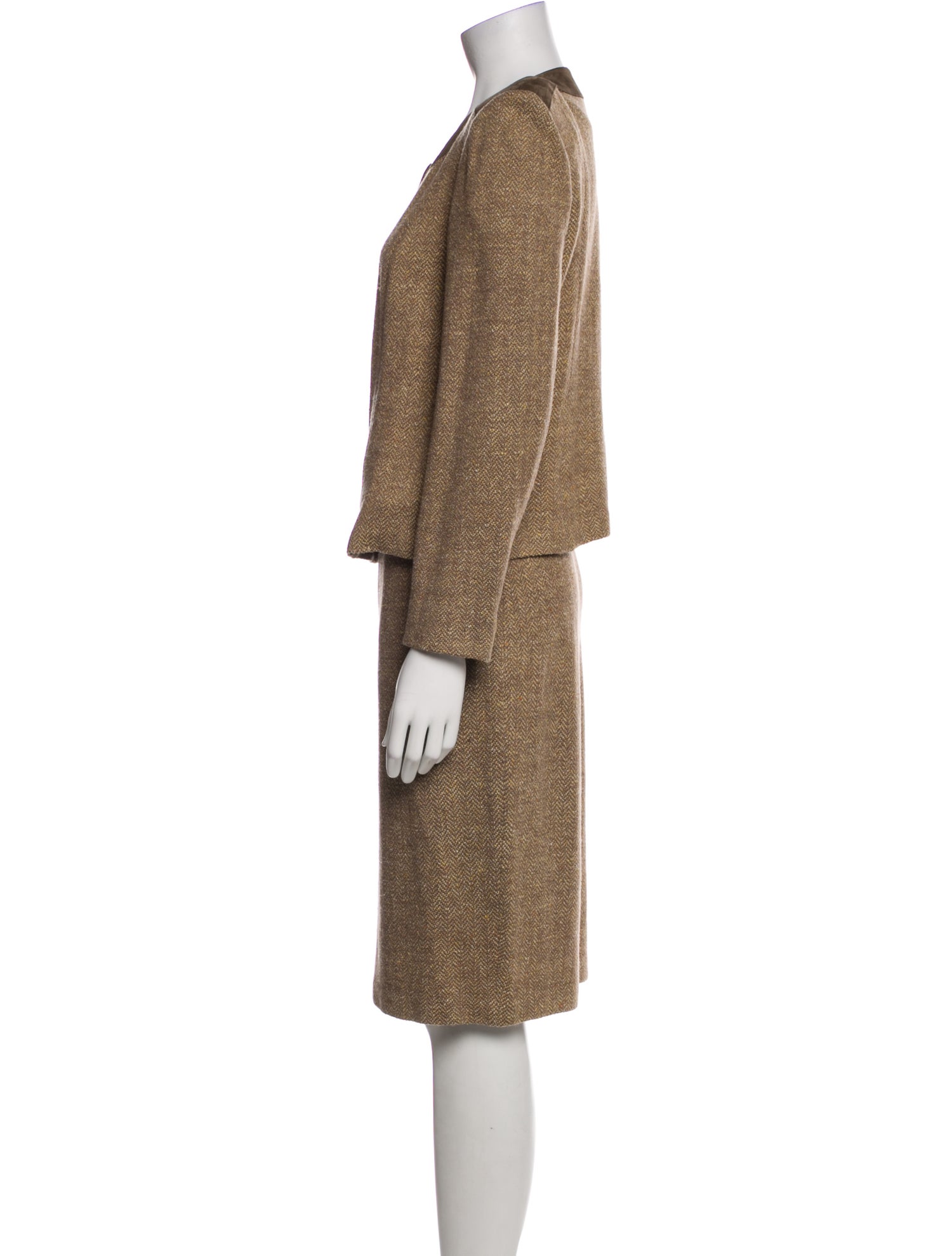 St. John Collection Colorblock Pattern Skirt Set