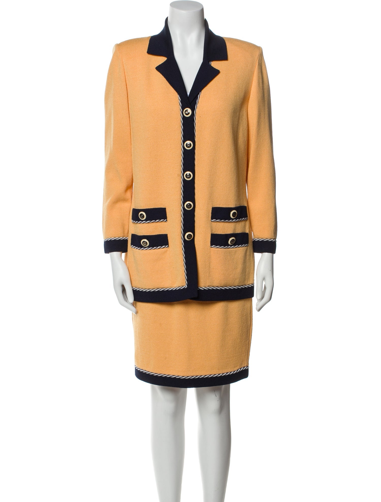 St. John Collection Striped Skirt Set