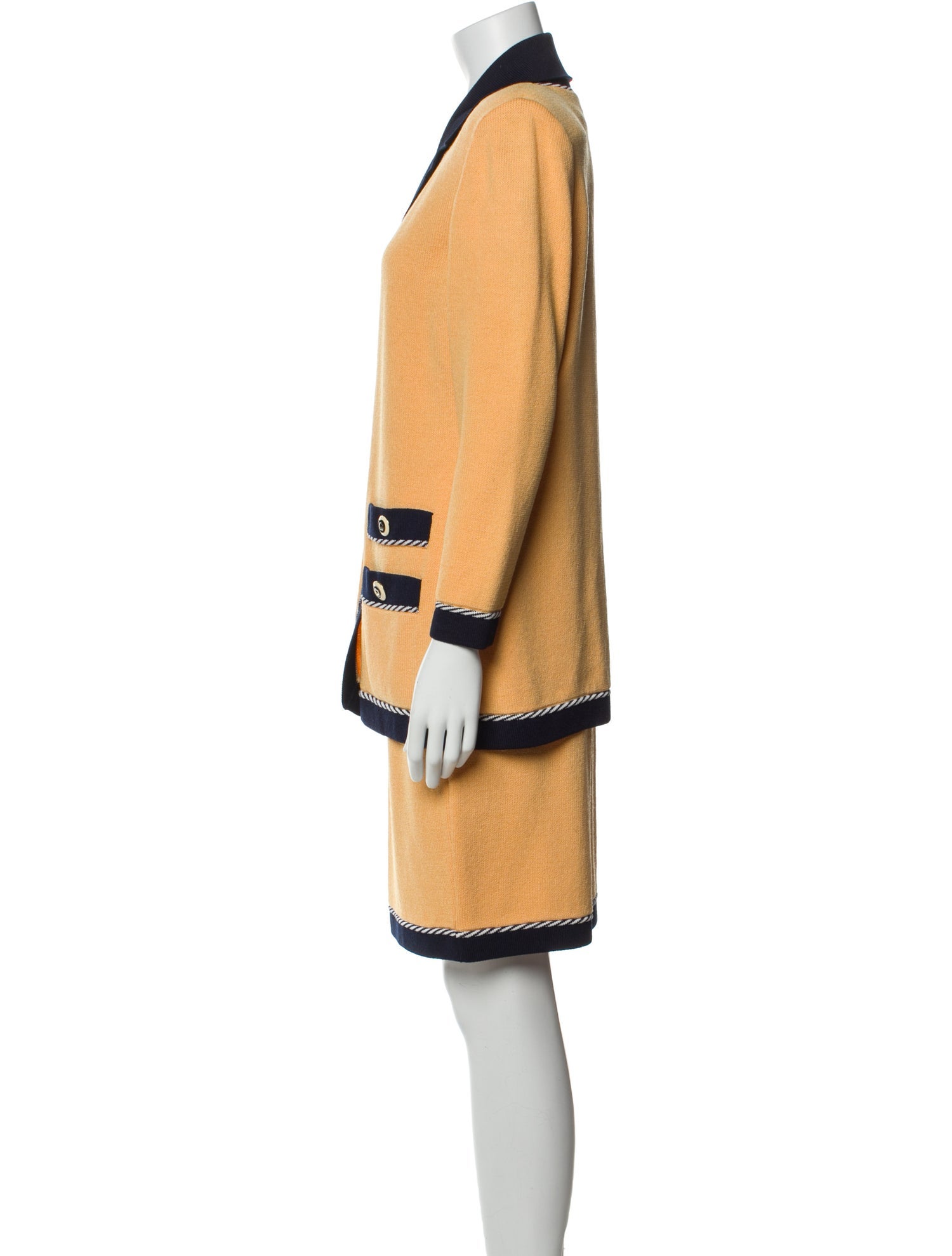 St. John Collection Striped Skirt Set