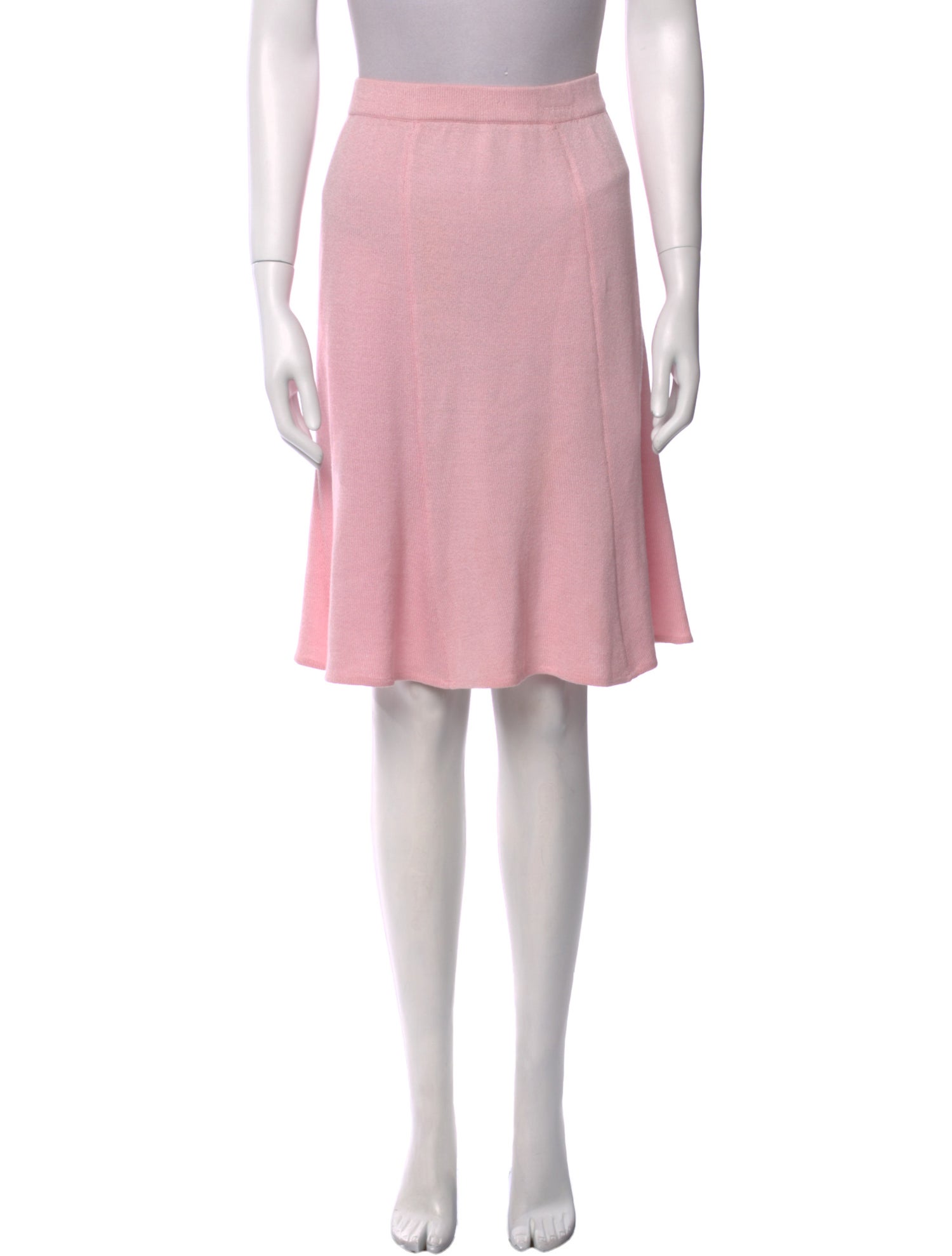 St. John Collection Ruffle Embellishment Knee-Length Skirt