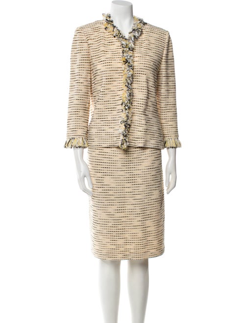 St. John Collection Tweed Pattern Skirt Set