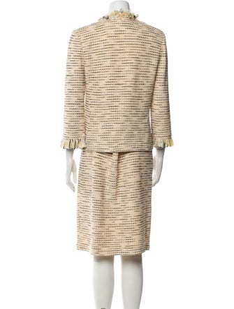 St. John Collection Tweed Pattern Skirt Set