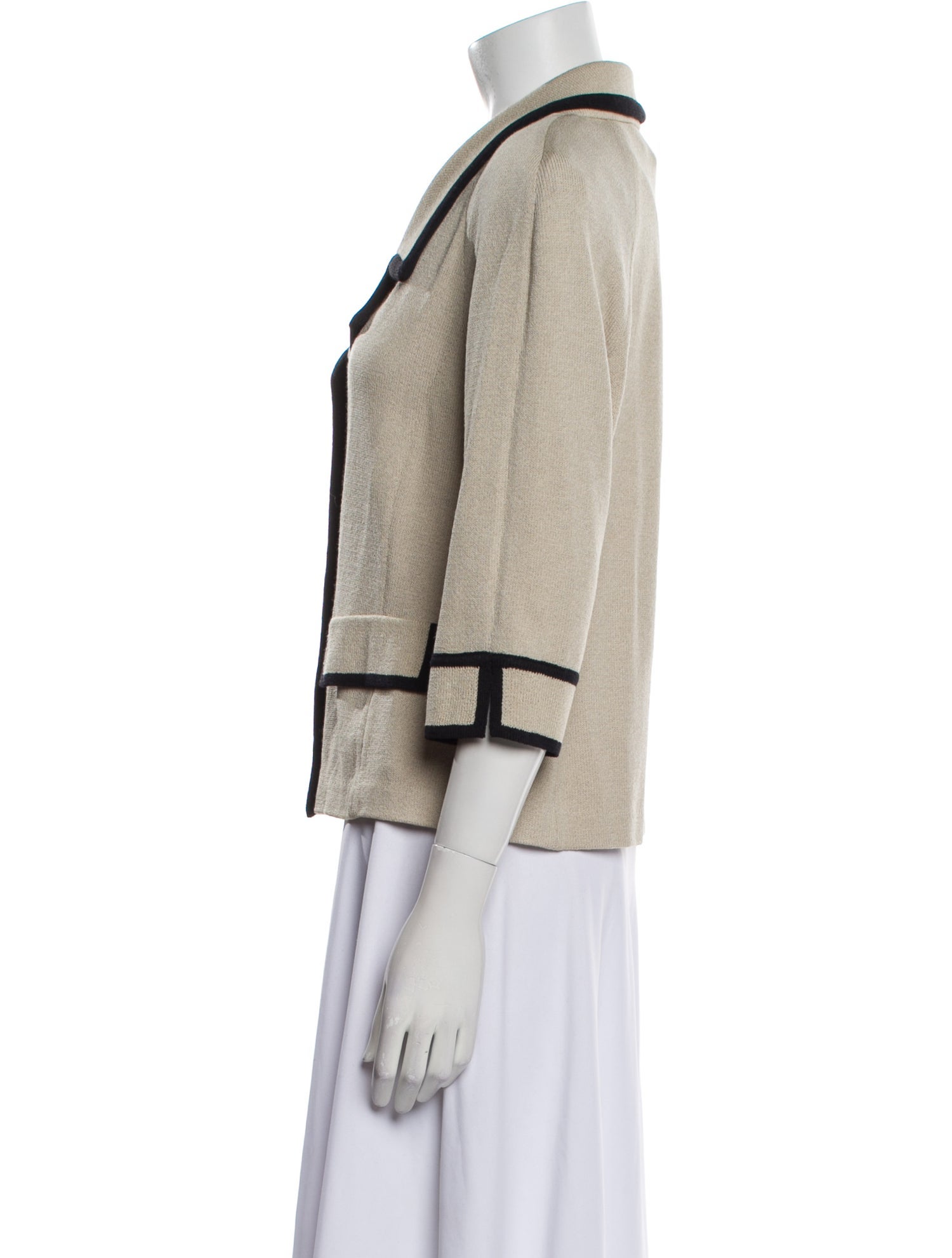 St. John Collection Wool Colorblock Pattern Jacket