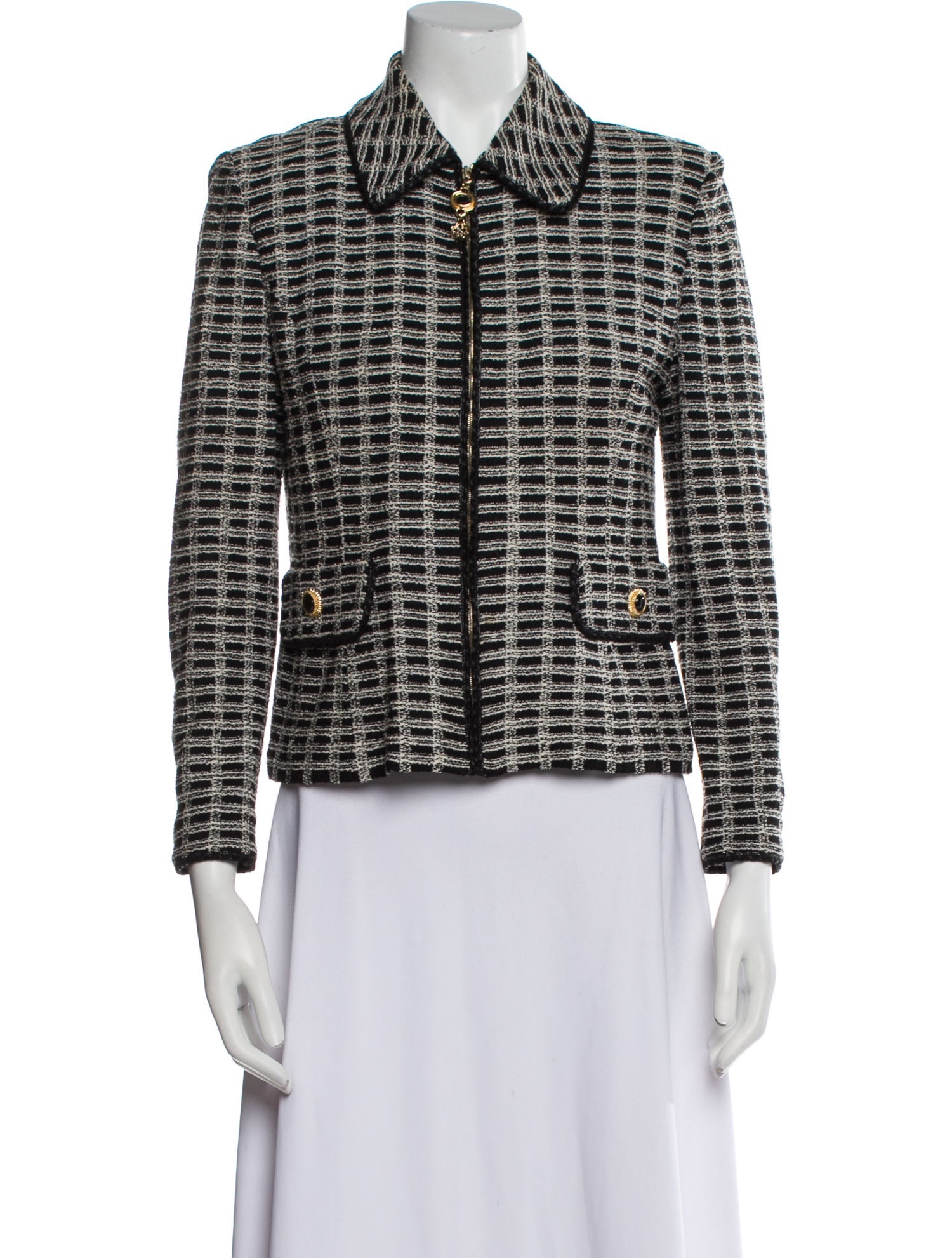 St. John Collection Wool Tweed Pattern Evening Jacket