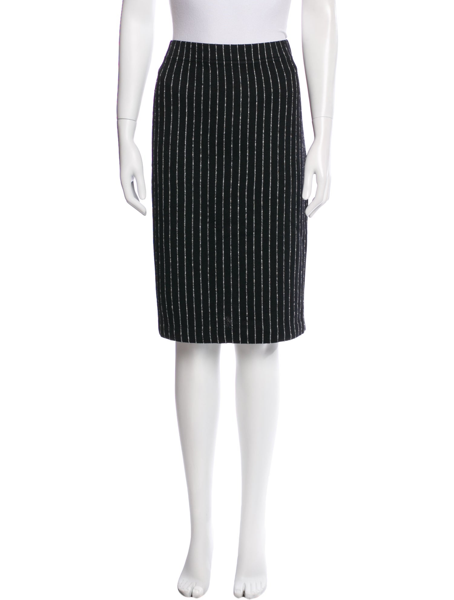 St. John Collection Striped Knee-Length Skirt