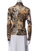 St. John Collection Printed Turtleneck Blouse
