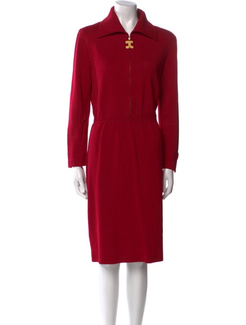 St. John Collection Mock Neck Midi Length Dress