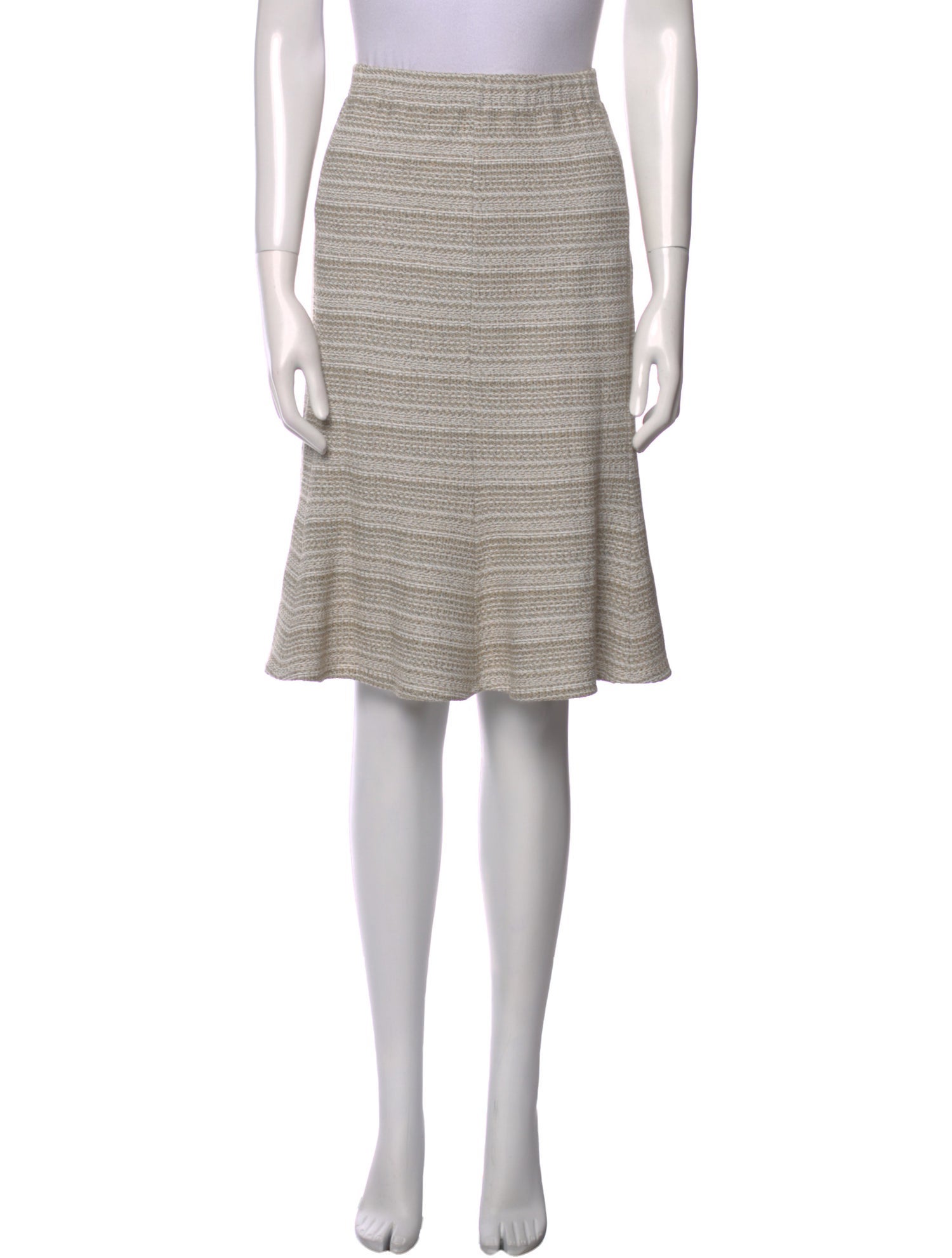 St. John Collection Striped Knee-Length Skirt
